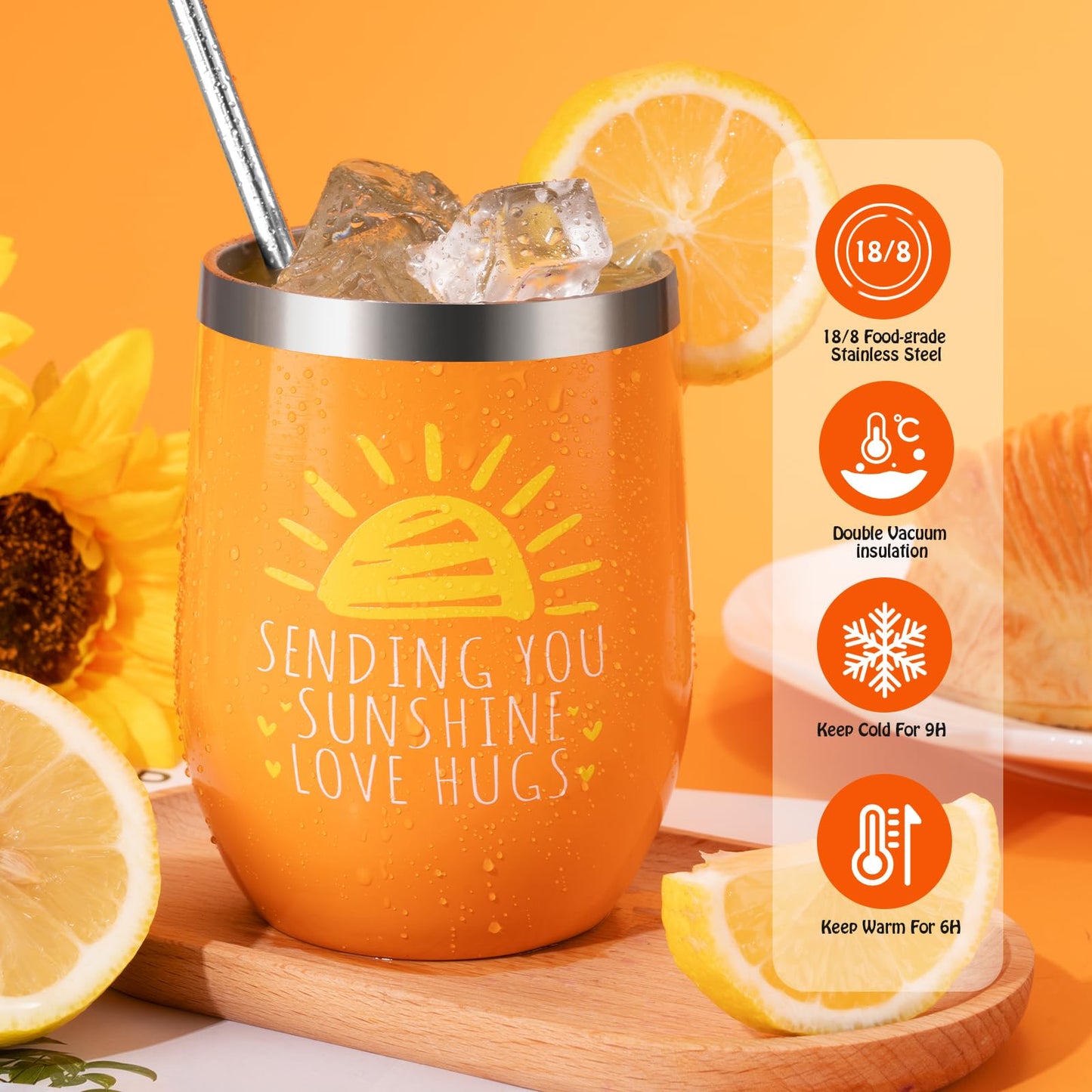 Sunflower Gifts for Women, Sending Sunshine Inspirational Gifts, Birthday Gift for Women Get Well Soon Gift Basket Thinking of You Care Package for Girls Mom Best Friend Bestie Sister Wife Girlfriend