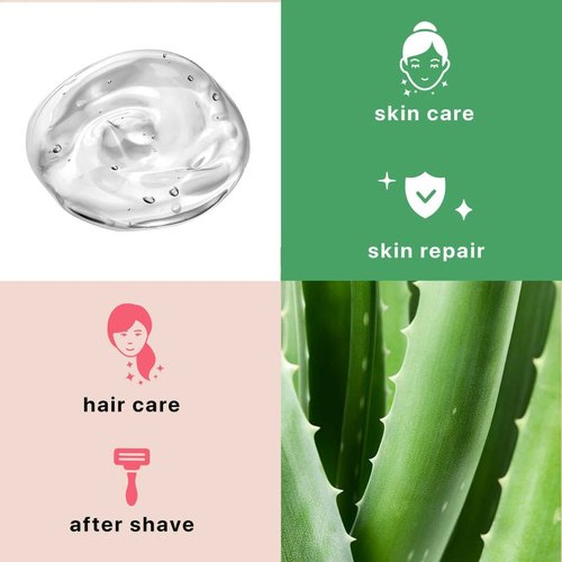 Aloe Vera Gel - USA Made with Natural & Organic Ingredients, Aloe Vera Plant Gel for Face with Vitamin C & E, Pure Aloe Vera Gel for Face Mask, Hair & Skin, Soothing and Cooling Gel for After Sun