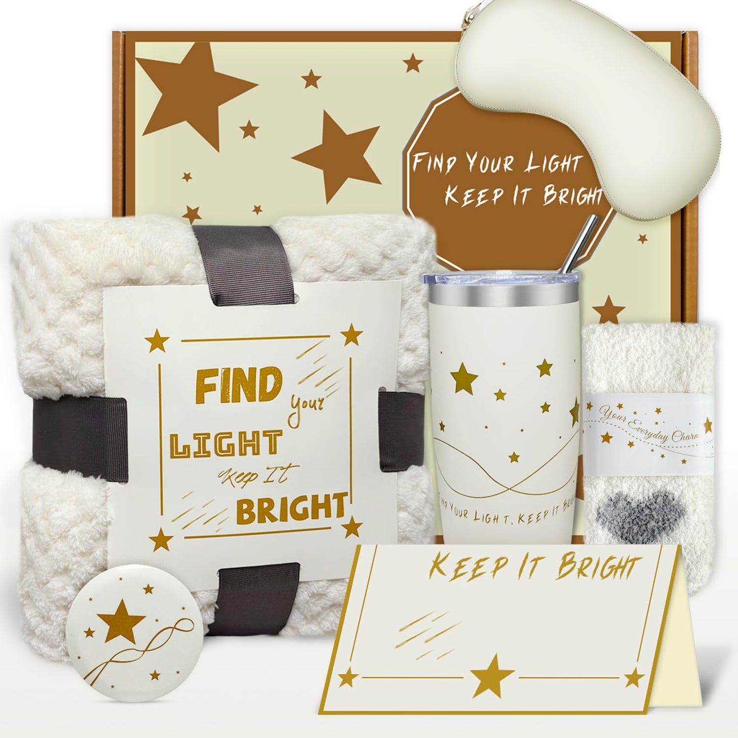 LYHOME 20oz Tumbler & 50" Blanket Cozy Set for Women