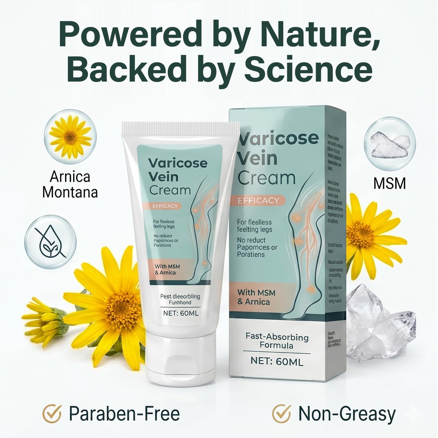 LYFTI Varicose Veins Cream for Legs, Soothing Leg Massage Lotion for Tired & Heavy Legs, Hydrating Formula to Support Skin Smoothness & Firmness