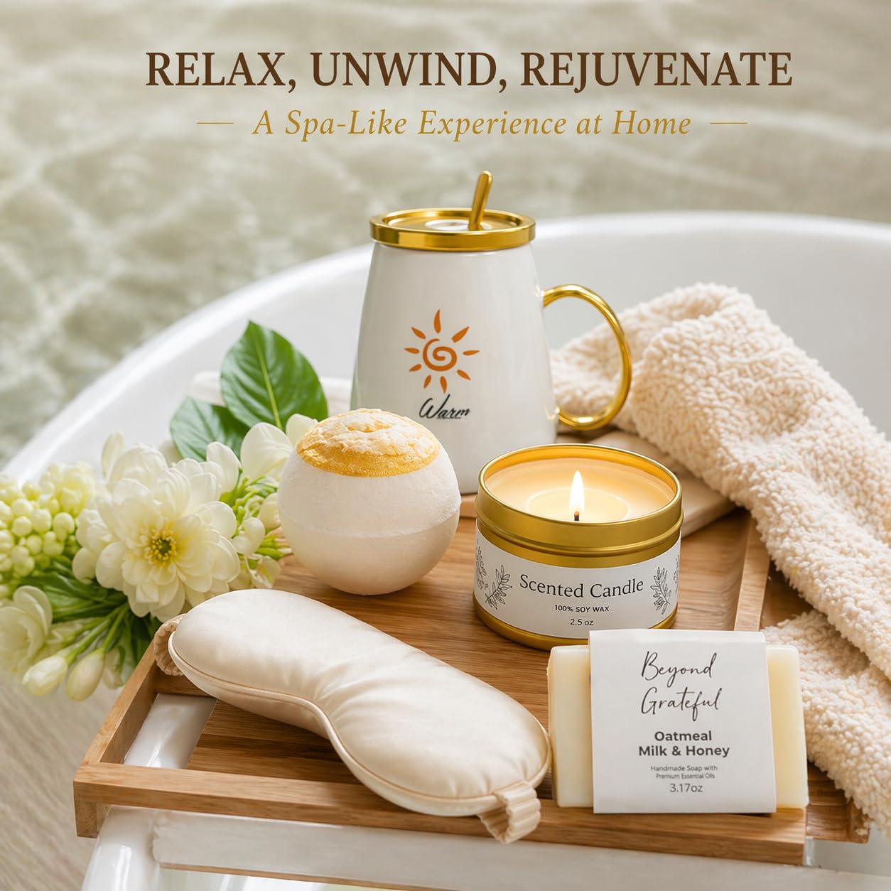 Self Care Basket Gift for Women: Get Well Soon After Surgery Sympathy Spa Set Baskets Gifts for Woman Girls - Birthday Mothers Day Unique Body Care Box Sets Presents for Her Mom Friends Sister Wife