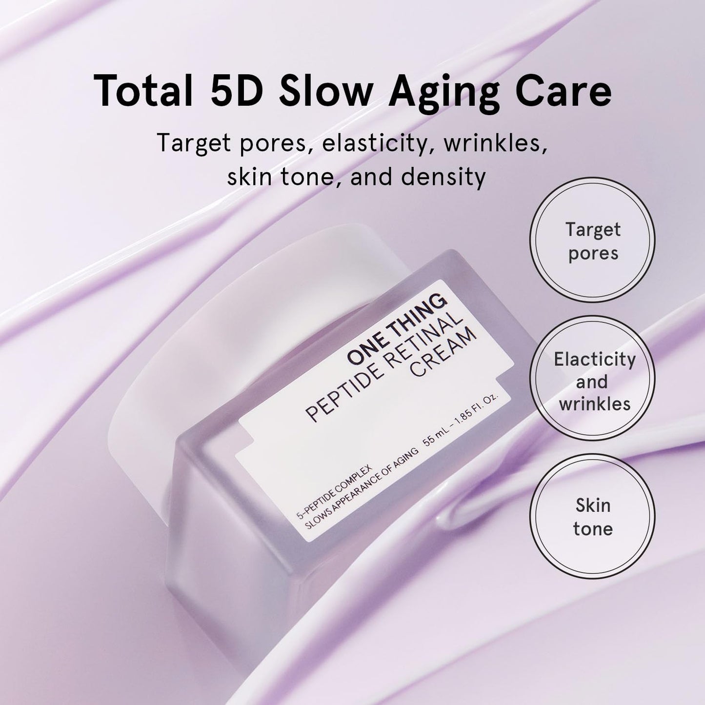 ONE THING Peptide Retinal Cream, Vitamin A, Faster Acting than Retinol, Retinaldehyde Anti Aging Face Cream, Smooths Wrinkles, Refines Pores and Improves Elasticity, Korean Skincare 1.85 fl.oz, 55ml