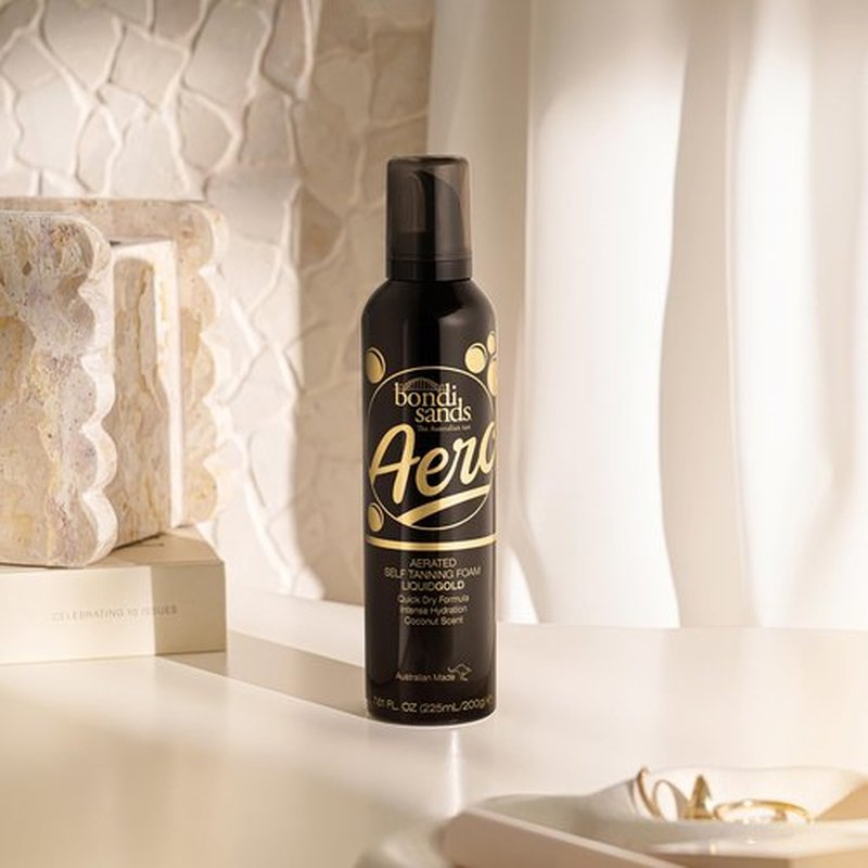Bondi Sands Aero Liquid Gold Self Tanning Foam, Lightweight + Quick Dry Aerosol Formula Gives Skin a Long-Lasting Golden Tan, 7.61 Oz/225 mL