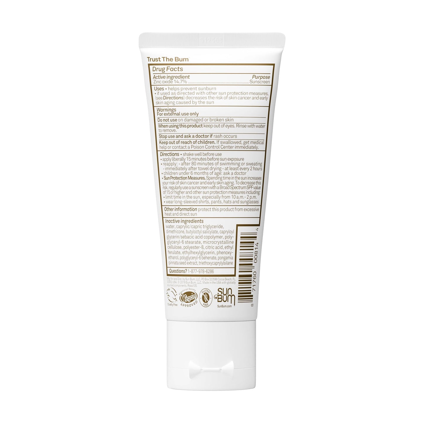 Sun Bum Mineral SPF 30 Sunscreen Body Lotion - Travel Size, 3 oz