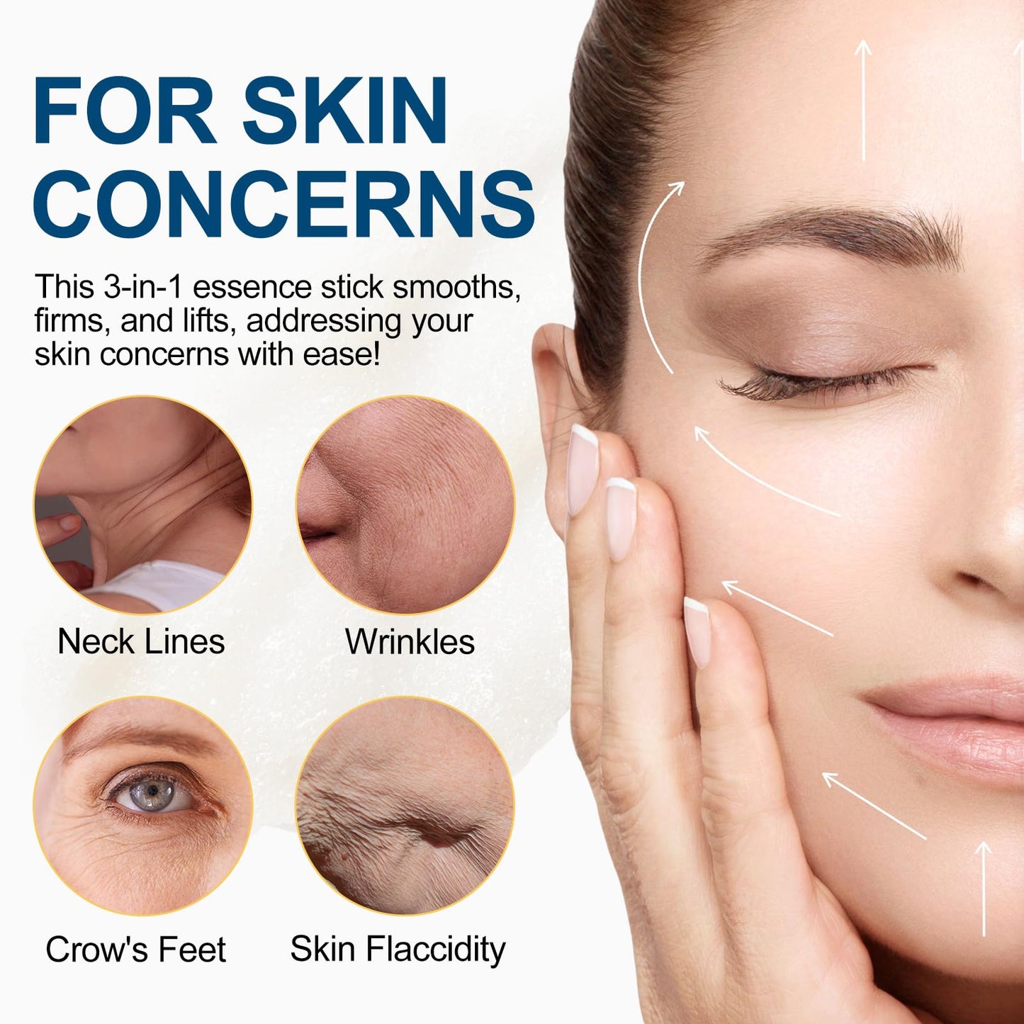 Retinol Firming Serum Stick, 3-in-1 Retinol Face Stick, Enriched with Antioxidants, Smooth, Firm and Tighten Skin(1.0 oz)