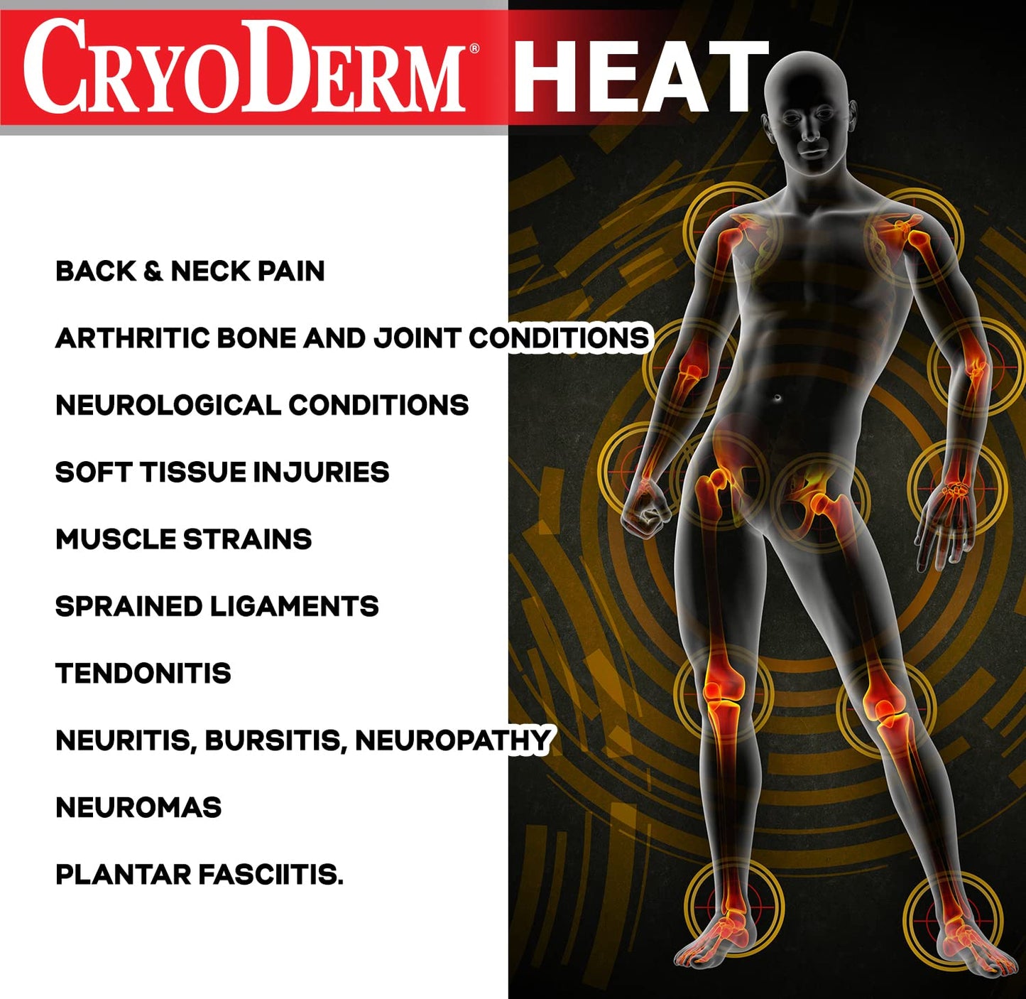 CryoDerm Heat Lotion 3 oz Roll On