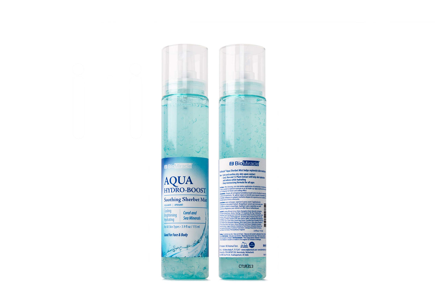BioMiracle Aqua Hydro-Boost Soothing Sherbet Mist, Face Mist Hydrating Spray, Aqua Cool, for All Skin Types