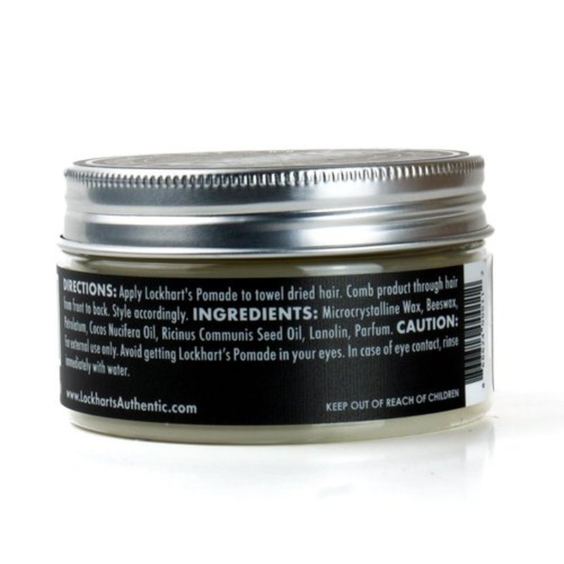 Lockhart’s Authentic Handcrafted Heavy Hold Hair Pomade, Low Shine, Coco Vanilla Scent, (3.4oz.)