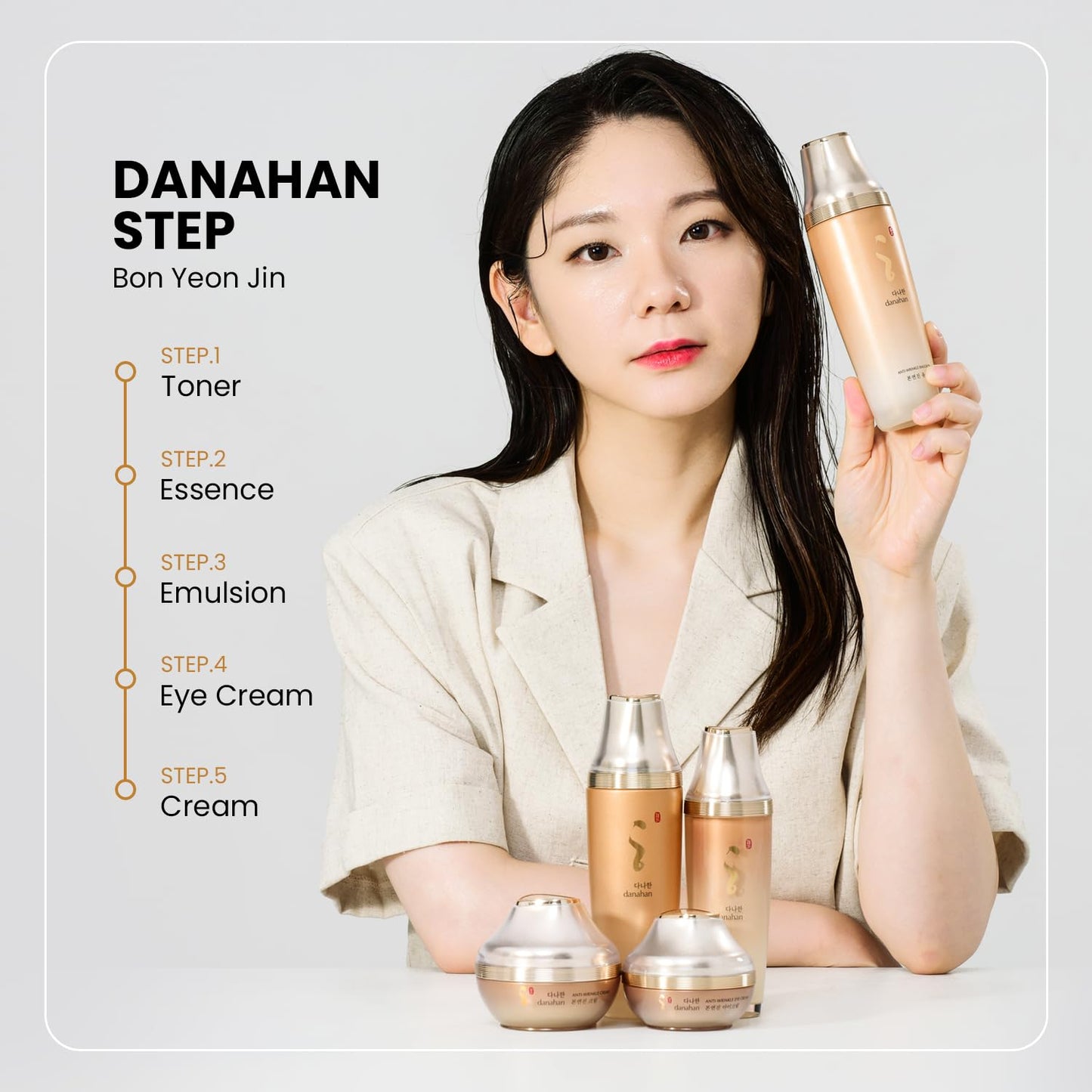 Danahan Bon Yeon Jin Cream 1.69 fl oz(50ml) | Anti-Wrinkle, Moisturizing, Hydrating, Soothing, Korean Skin Care, Korean Skin Care Set
