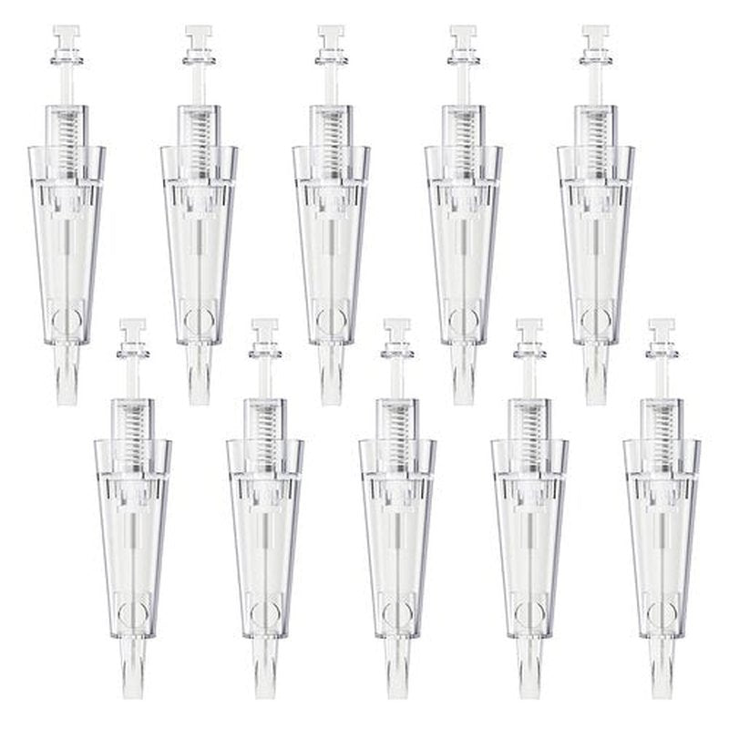 Stylia 10PC Permanent Makeup Cartridges for Microshading, Lip Lining, Detailing, Eyeliner & Eyebrows - Clear, Sharp, Disposable & Easy to Install - 3RS For Shading