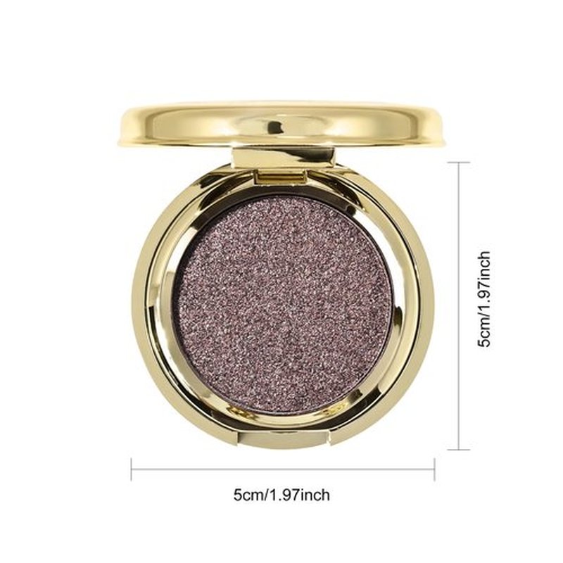 KYDA Single Glitter Eyeshadow, Sparkling Smokey Dark Purple Eyeshadow, Cool Grey Plum Shimmer Pressed Powder Eyeshadow, High Pigment Eyeshadow Compact, Lightweight Blendable Eyeshadow, Smokey Violet