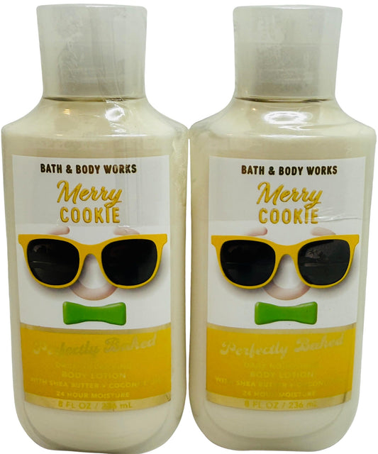 Bath & Body Works Merry Cookie Body Lotion 8 Ounces Each Pack of 2