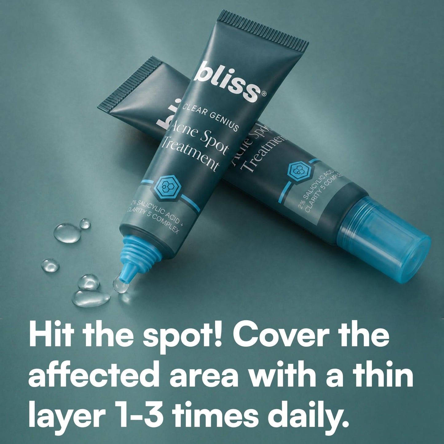 Bliss Clear Genius Acne Spot Treatment – Maximum Strength 2% Salicylic Acid Shrinks Blemishes – Clean, Vegan, Cruelty-Free, 0.5 Fl Oz