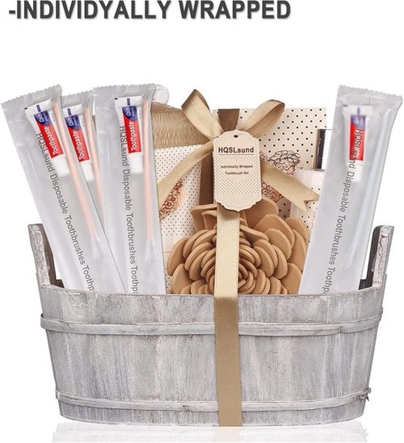 HQSLsund 200 Pack Disposable Toothbrushes with Toothpaste, Individually Wrapped Disposable Toothbrushes Bulk Toothbrushes Soft Bristle Tooth Brush Manual Disposable Travel Toothbrush Kit Bulk