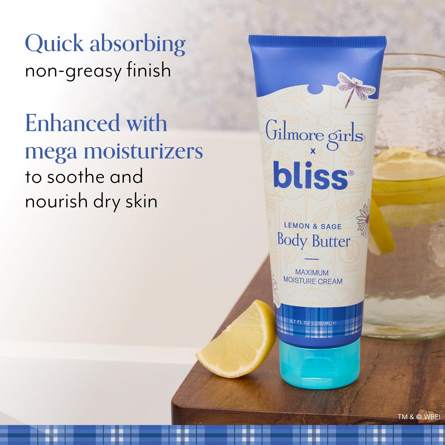 Bliss Gilmore Girls x Lemon & Sage Body Butter | Nourishing All-Over Body Cream for All-Day Moisture