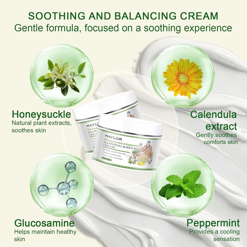 Soothing Moisture Cream for Sensitive & Dry Skin - Fragrance-Free Hydrating Lotion | 1.06 oz