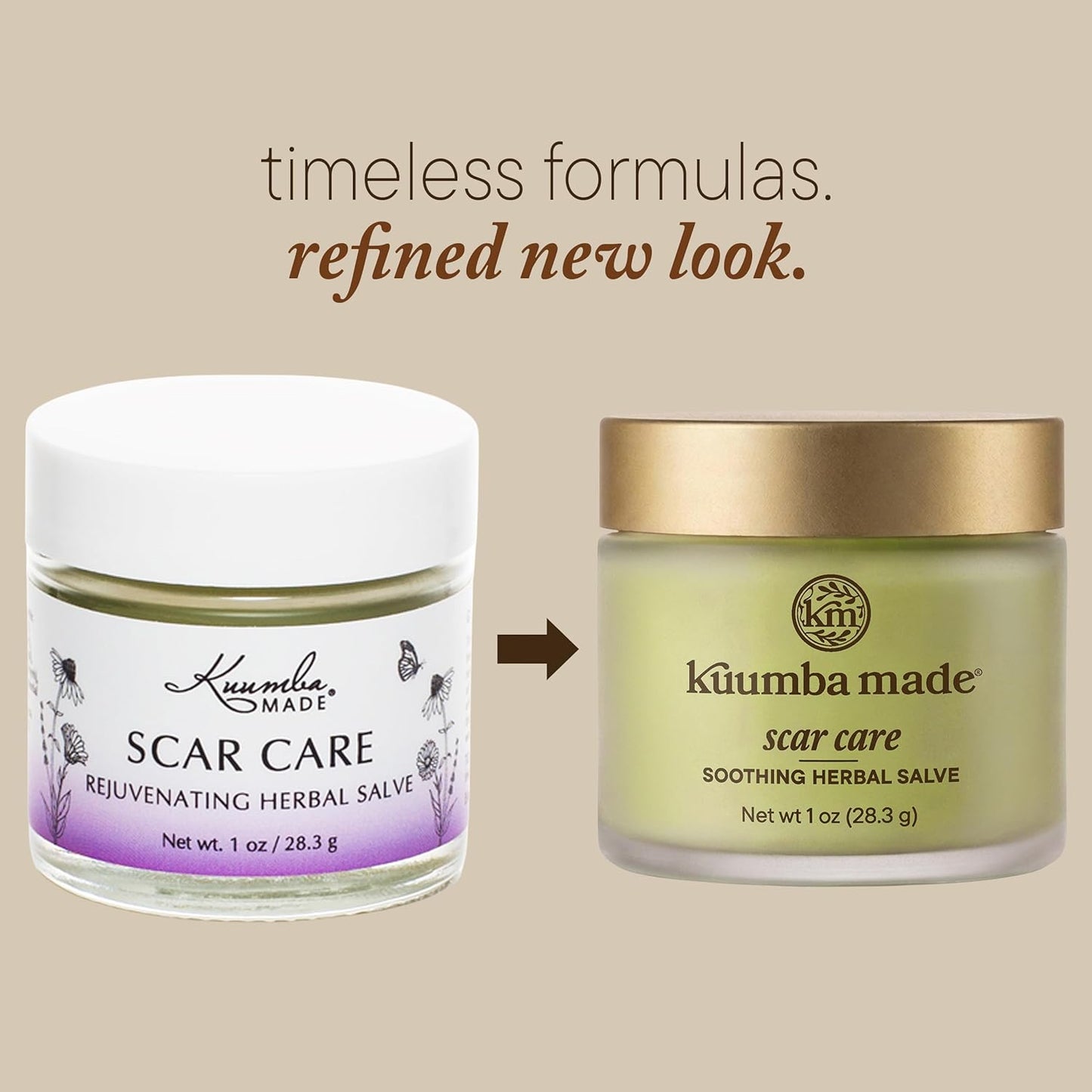 Kuumba Made Scar Care Herbal Salve - Restorative Plant-Based Balm with Comfrey & Calendula | 1 Oz