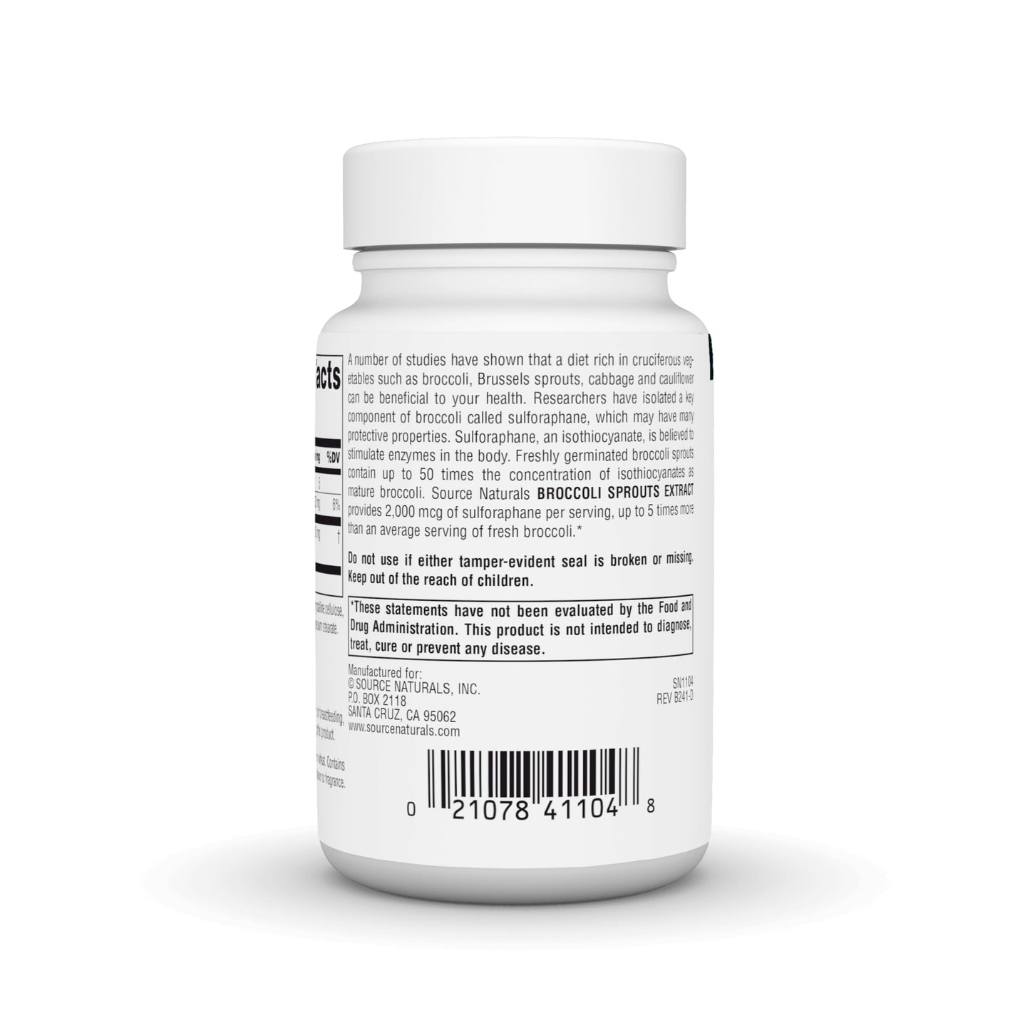 Source Naturals Broccoli Sprouts Extract, 250 mg - 60 Tablets