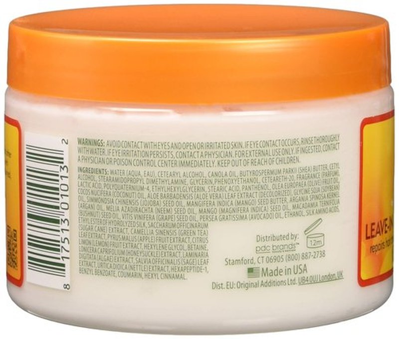 Cantu Shea Butter for Natural Hair Leave in Conditioner Repair Cream 12 Oz (Pack of 2)