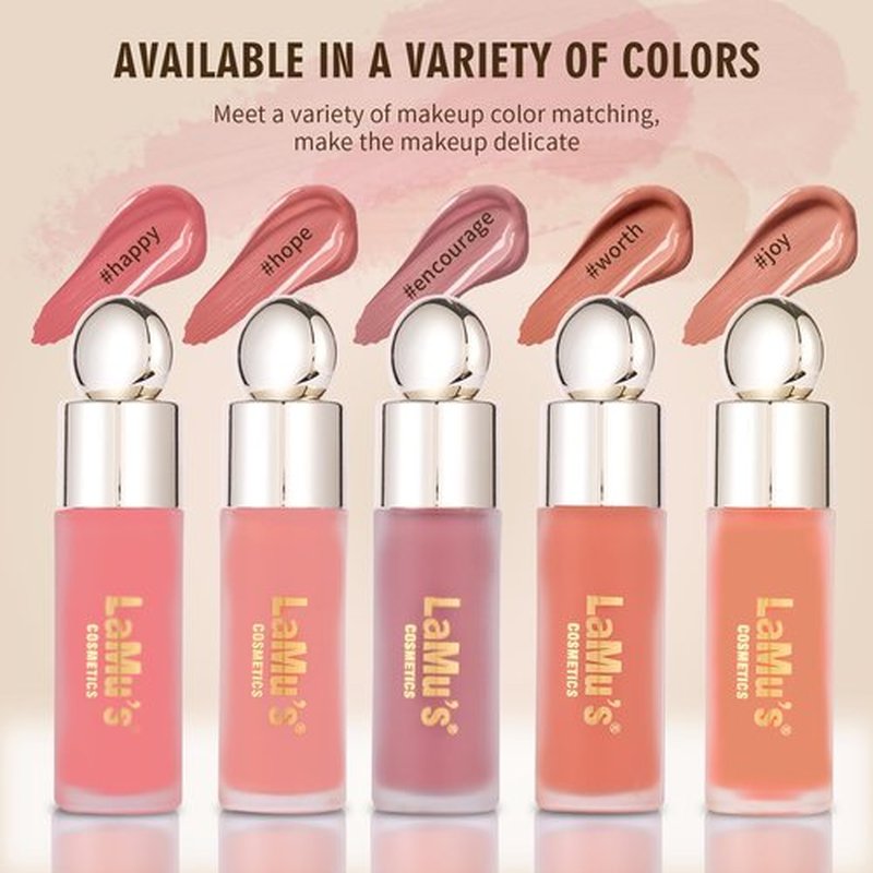 LaMu'S COSMETICS Soft Pinch Weightless Liquid Blush, Long-Lasting Beauty Natural Waterproof Face Liquid Blush For All-Day Wear (Joy-Nude Pink, 0.25fl.oz/7.5ml)
