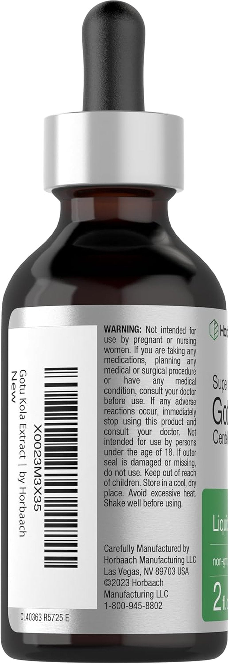 Gotu Kola Extract - Super Concentrated Herbal Supplement | Alcohol-Free, Vegetarian, Non-GMO, 2 fl oz