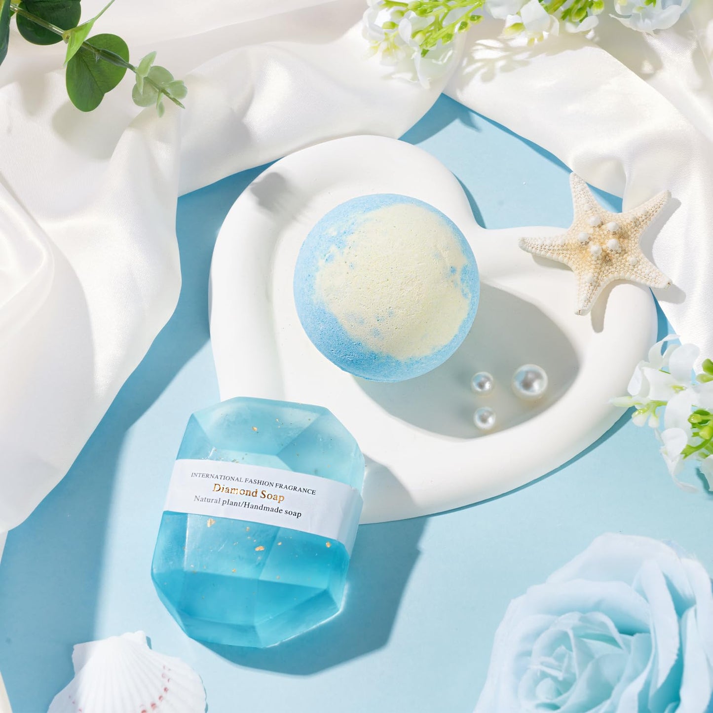 Birthday Gifts for Women, Relaxing Spa Gift Baskets for Women, Ocean Scented Self Care Gifts, Mothers Day Bath and Body Inspirational Gift Set for Mom Her Wife Best Friends Sister Girlfriend Coworker