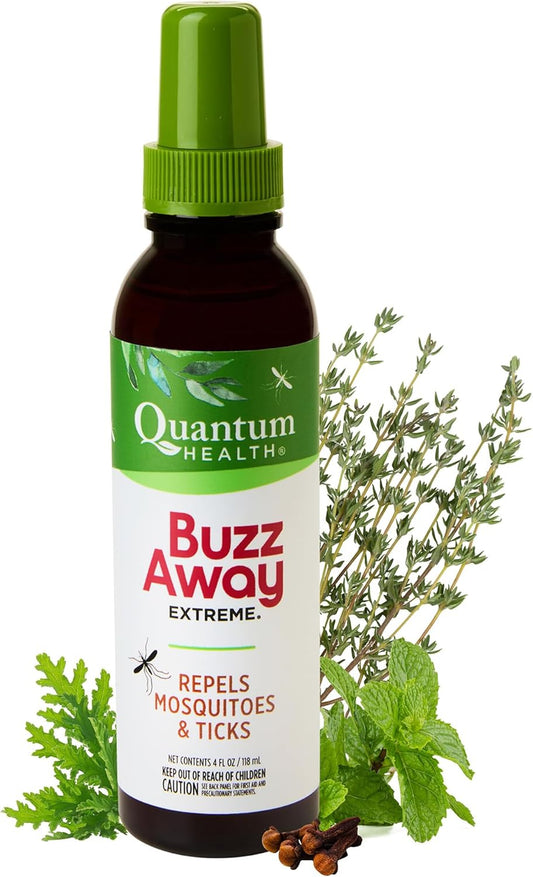 Buzz Away Extreme Insect Repellent - DEET-Free Essential Oil Bug Spray for Kids | Travel-Friendly 4 Fl Oz