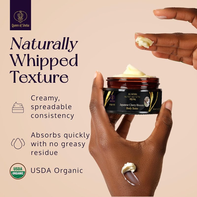African Shea Butter - Raw Organic Moisturizer for Skin | 8 Ounce, USDA Certified, All-Natural for Face, Hair, Body Care