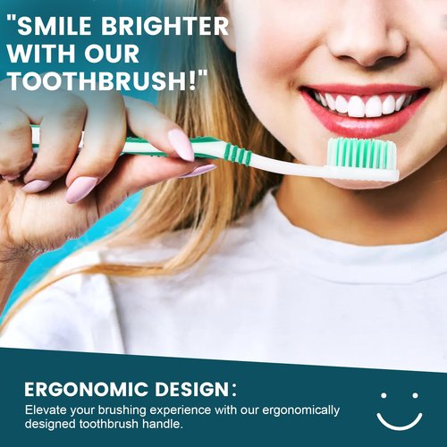 Navona 200 PCS Premium Individually Wrapped Bulk Toothbrush Pack, Disposable Toothbrush, Soft Toothbrush for Adult or Kid, Soft Bristle Toothbrush, Ergonomics Handle, Perfect for Travel,Hotel,Donation