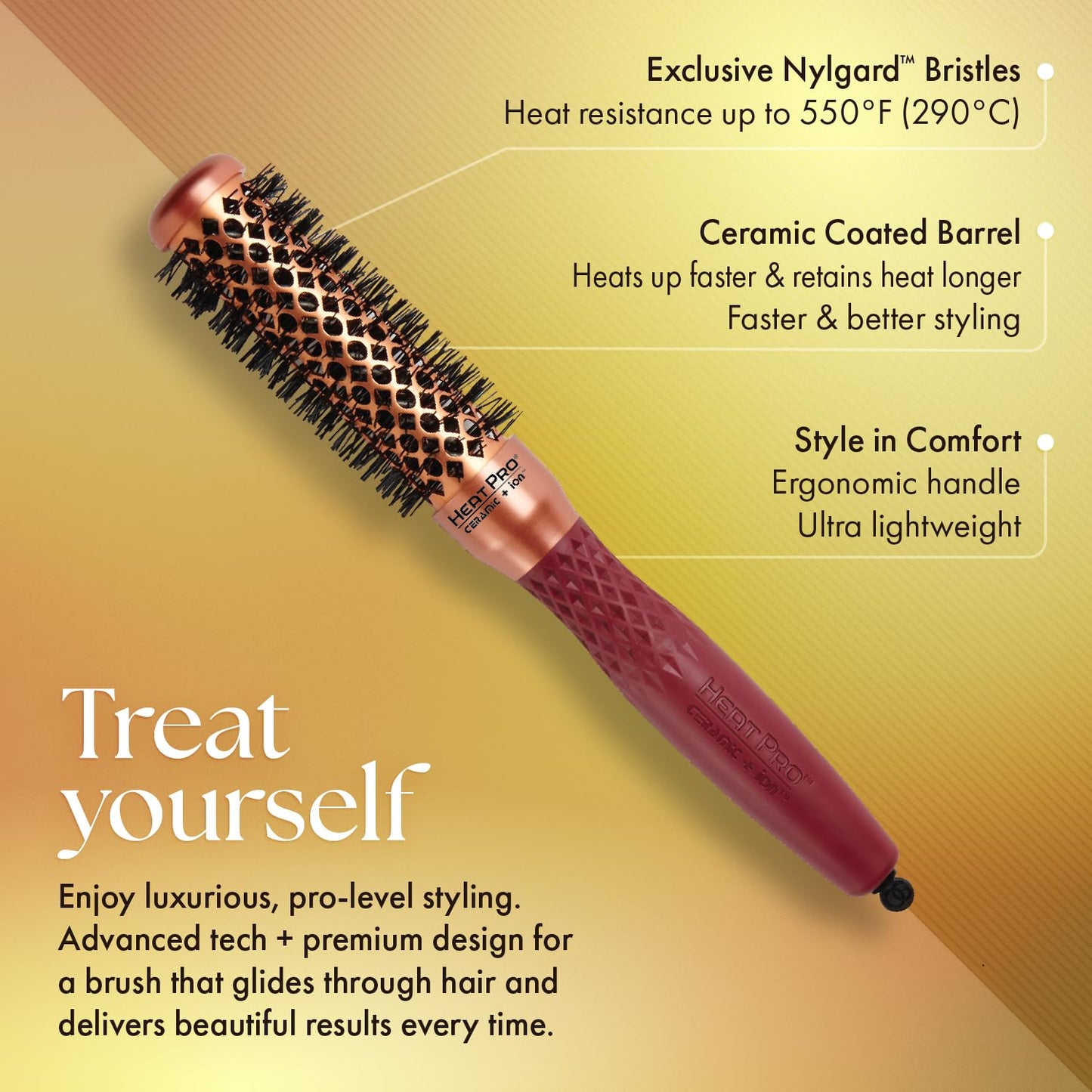 Olivia Garden HeatPro Round Thermal Hair Brush (not electrical)