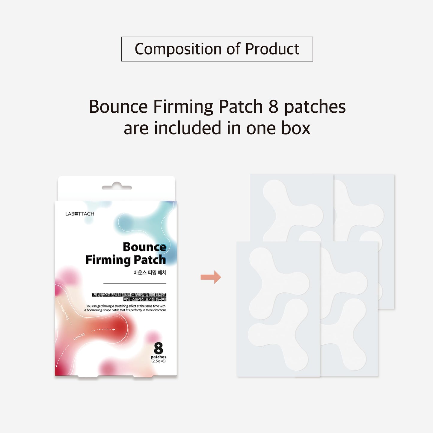 Wooshin Labottach Smile Line Patches for Face – 8ct Korean Skincare Hydrogel Firming Patch for Between Eyes, Under Eyes & Fine Lines with Adenosine, Tartaric Acid Stretch & Lift Home Skin Care