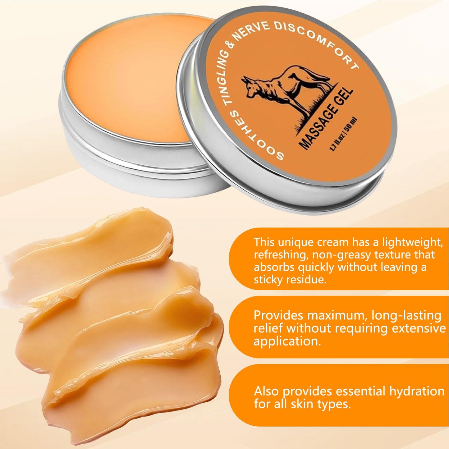 2PCS Nerve Relief Balm for Neuropathy, Natural Joint Care Soothing Massage Cream with Magnesium and Menthol