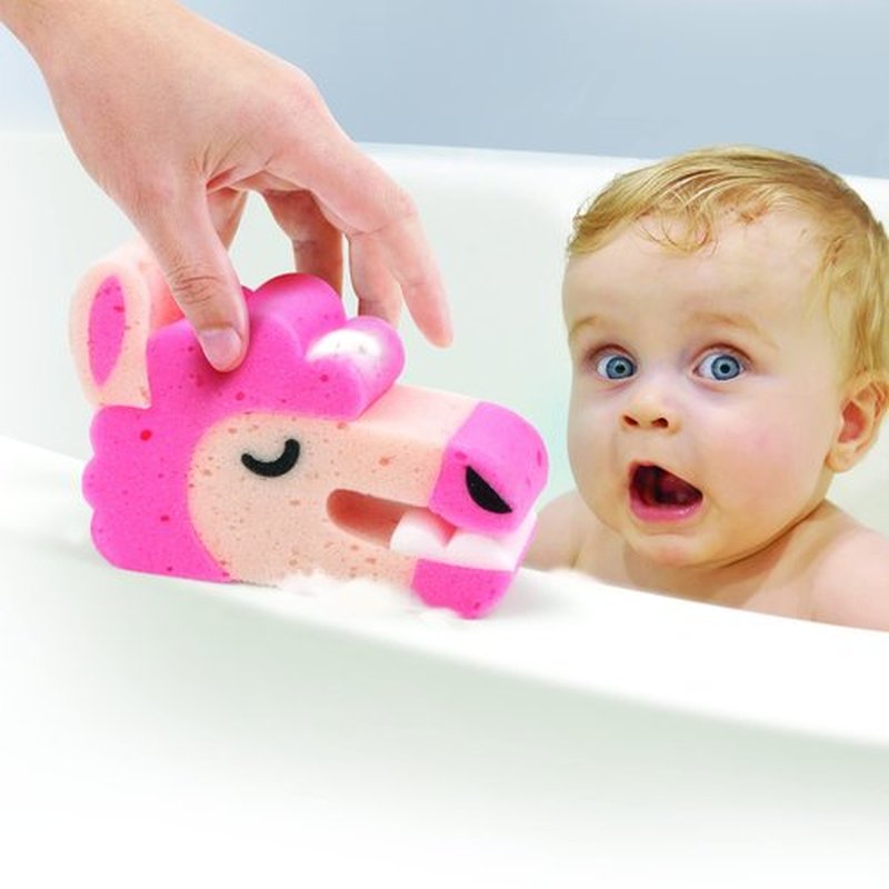 Genuine Fred Bath Biters, Children's Bath Sponge, Llama