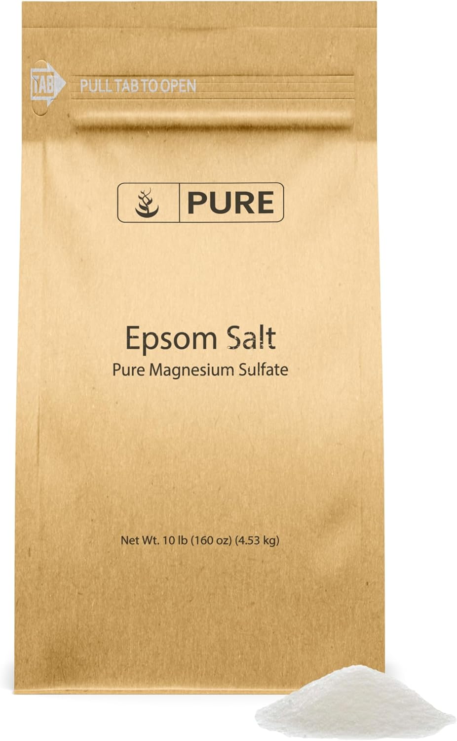 Pure Original Ingredients Epsom Salt (10 lb) Pure Magnesium Sulfate, Soaking Solution