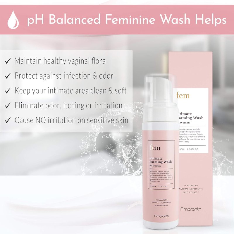 pH Balance Intimate Wash for Women - Gentle Feminine Cleanser for Sensitive Skin | 200ml / 6.8 fl oz