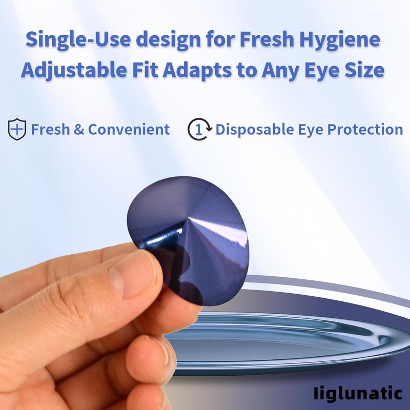 Tanning Eye Protection - Disposable Crystal-Clear Cones for Tanning Beds | 50 Pairs, Dark Blue