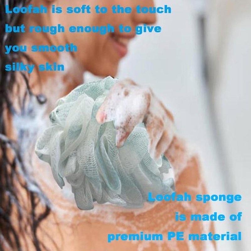 50g Bath Sponge Shower Loofah Mesh Pouf Bath Scrunchies Body Wash Puff Shower Puff Exfoliating Scrubber