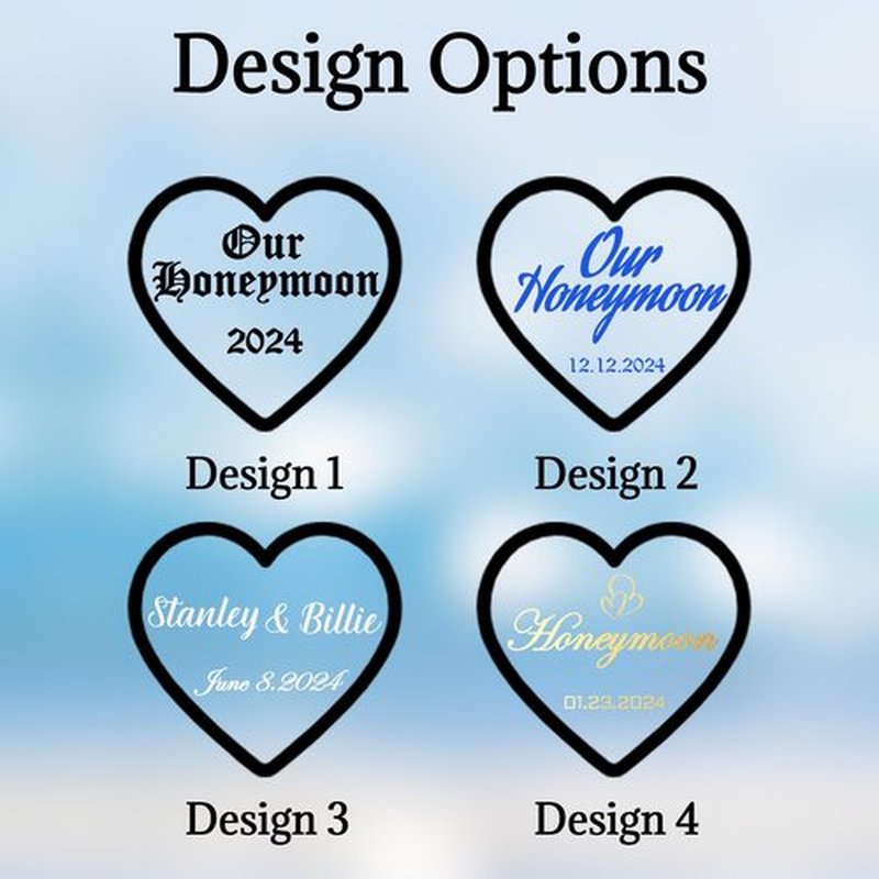 Fornixe Personlized Honeymoon Sand Jar 2024, Heart Shaped Glass Jars with Customised Text Date Custom Sand Bottles Keepsake Jar for Decorations, Wedding Party Favors (Style3)