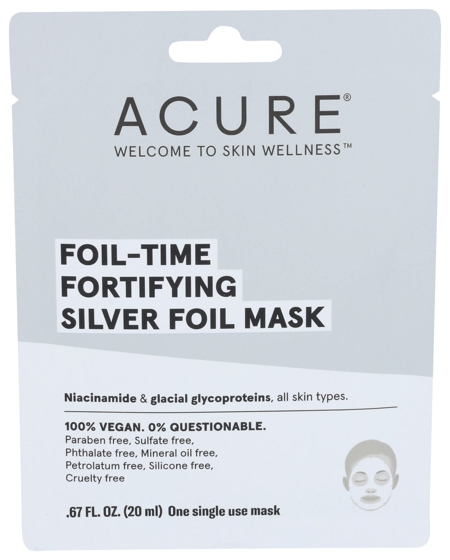 Acure, Face Mask Fortifying Silver, 0.68 Fl Oz