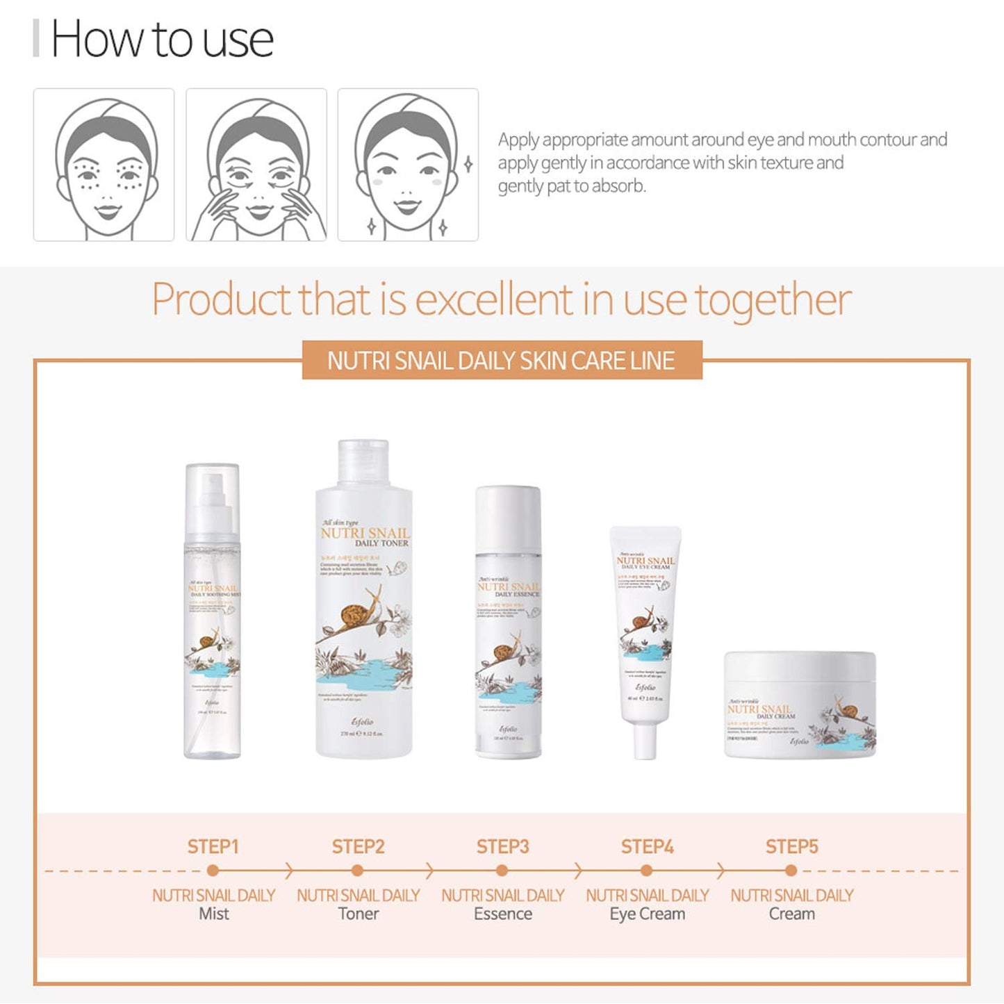 Esfolio Collagen Daily Eye Cream – Firming Hydrolyzed Collagen Formula for Under-Eye Care – Lightweight Moisturizer with Botanical Extracts – Korean Skincare (60 ml / 2.03 fl oz)