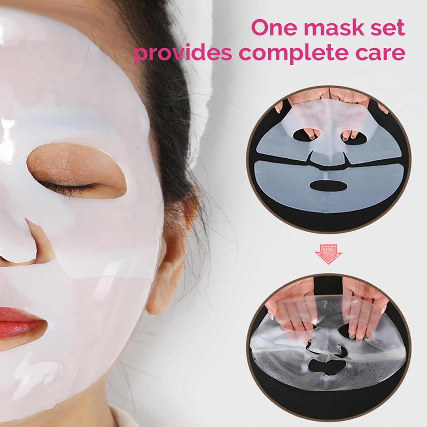 Ueseinl Collagen Face Mask 4-Pack - Hydrogel Sheet Mask with Hyaluronic Acid & Peptides for Instant Glow,Korean overight Wrapping Face Sheet,Elasticity Enhancing,Firming,Moisturizing