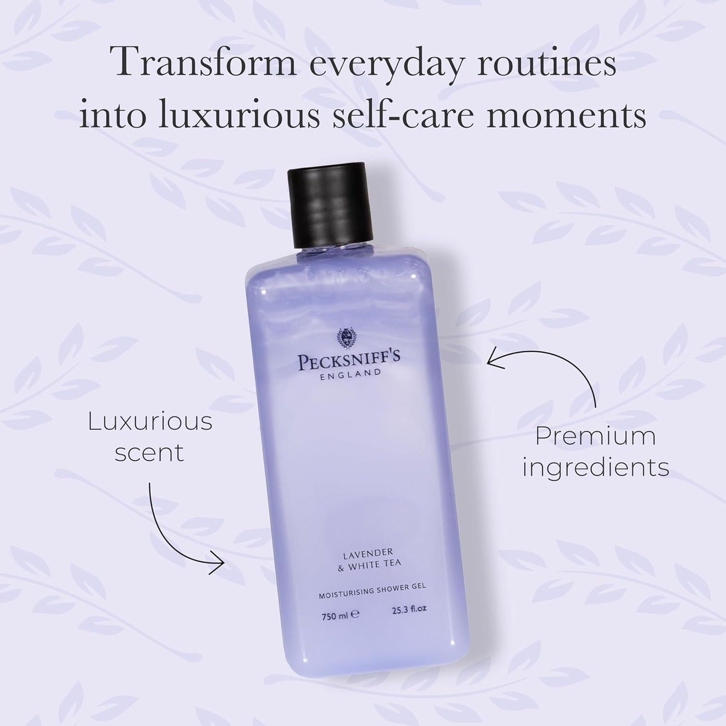 Sandalwood & Vanilla Shower Gel 750ml - Pecksniff's Classic Moisturizing Formula
