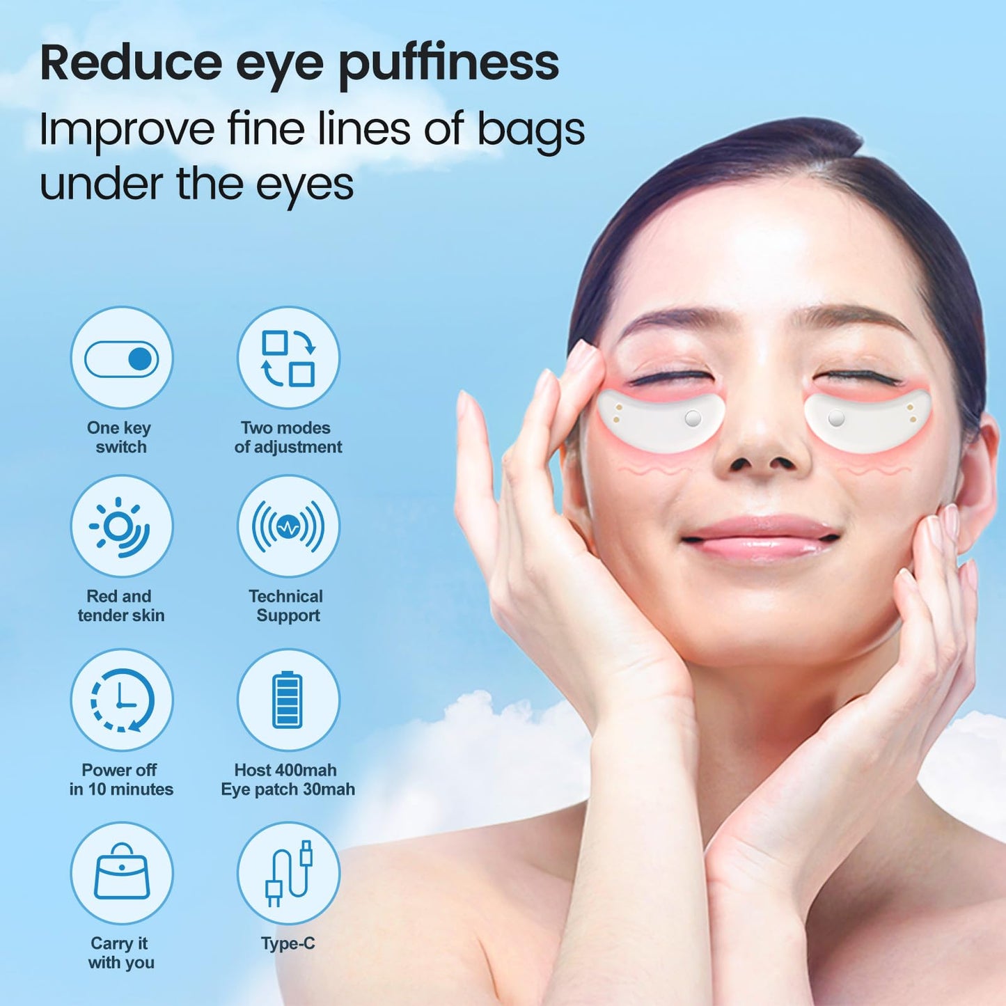 NANSIKE Under-Eye Red Light Therapy Eye Pods