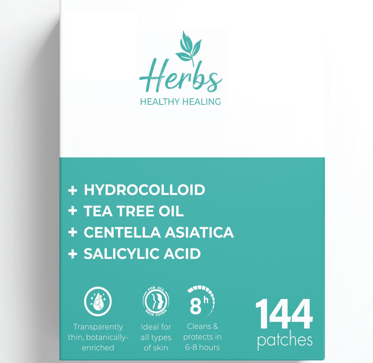 Cornice 144 Count Hydrocolloid Skin Cover Patches – Ultra-Thin, Waterproof & Sweat-Resistant – Multi-Size Protective Skin Patches for Teens & Adults