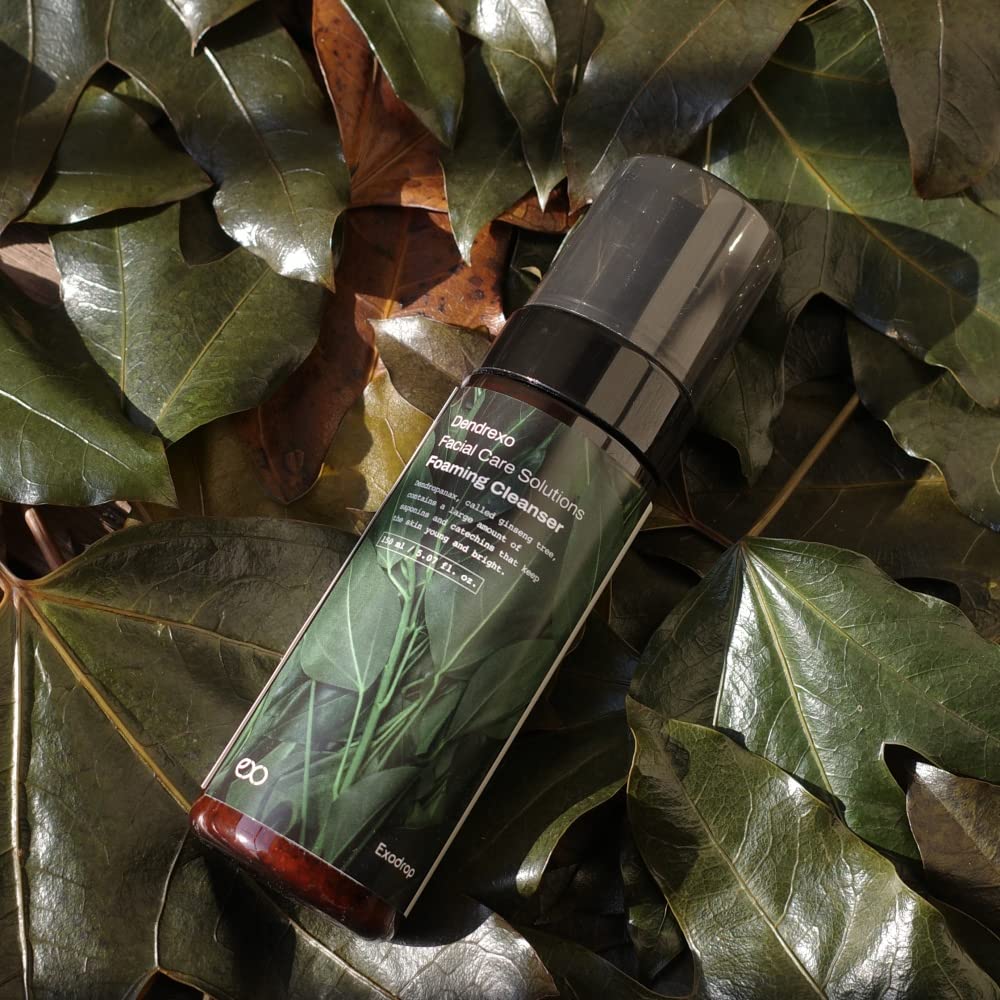 EXODROP Vegan Exosome Foaming Cleanser, Ginseng tree Exosome, Hydrating, Quick-absorbing, Vegan, All skin types, 5.07 Fl Oz