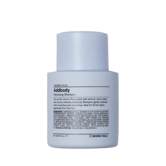 J Beverly Hills Blue Addbody Volumizing Shampoo with Vitamin E Oil for Strong Hair, (3 Oz, 12 Oz)