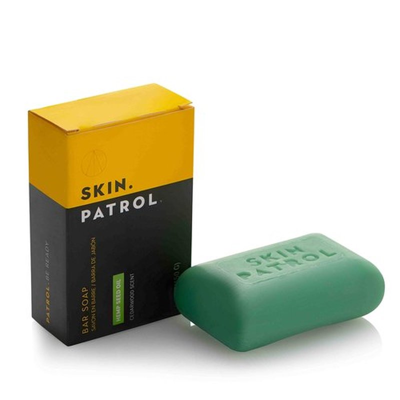 Skin Patrol Activated Soap Bar - Sulfate-Free, Paraben-Free (Hemp Seed Oil, 5.2 Ounce / 150g)