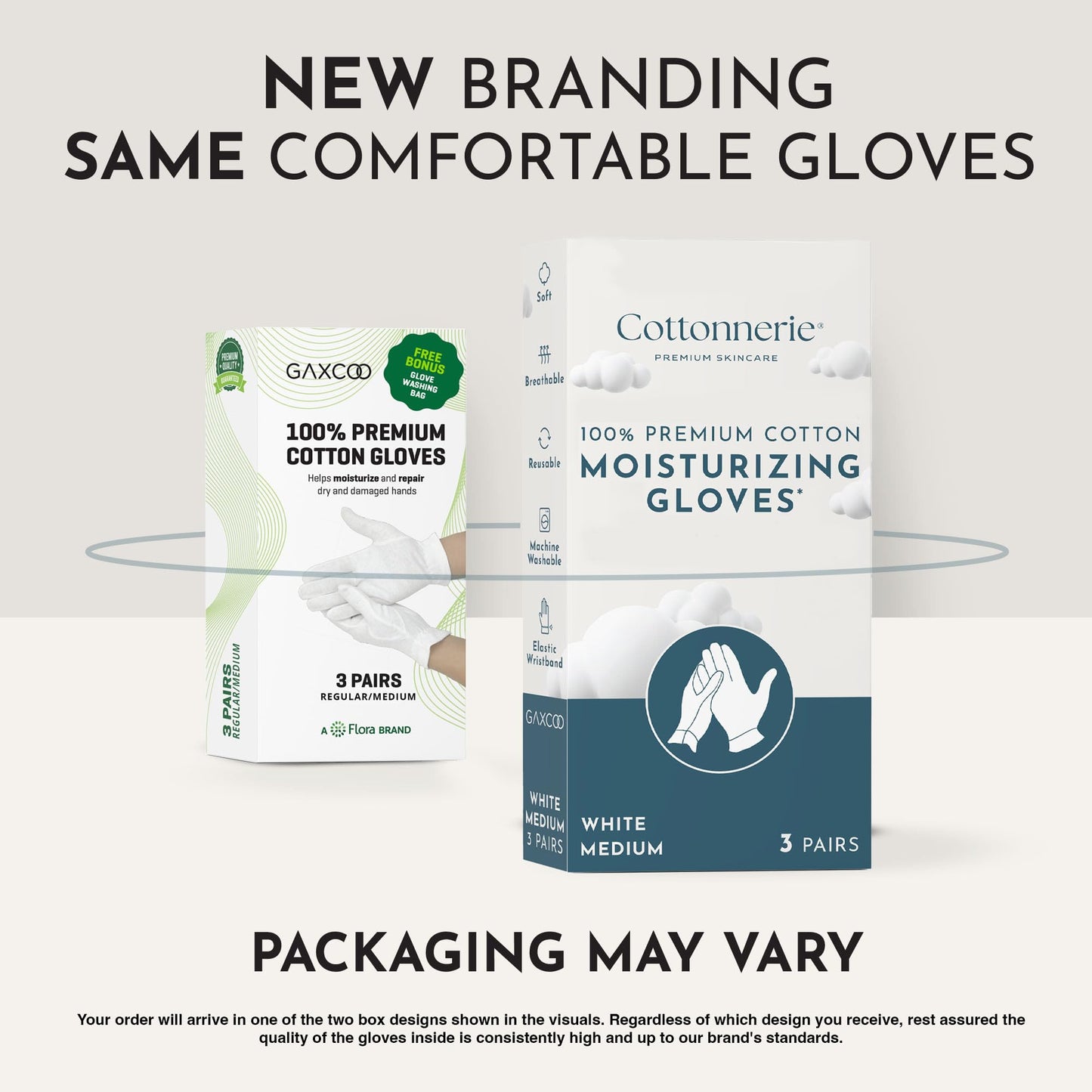 Gaxcoo Cottonnerie Cotton Gloves for Dry Hands Sleeping, Moisturizing Gloves Overnight, Hand Moisturizer Gloves, Moisture Gloves for Dry Hands Overnight, Sleeping Gloves, Eczema Gloves, Medium 3 Pair