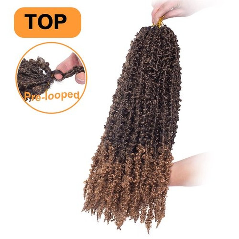 ZRQ 6 Packs Ombre Butterfly Locs Crochet Hair 20 Inch Messy Distressed Faux Locs, Handmade Pre-looped Soft Locs Crochet Locs For Women T27#