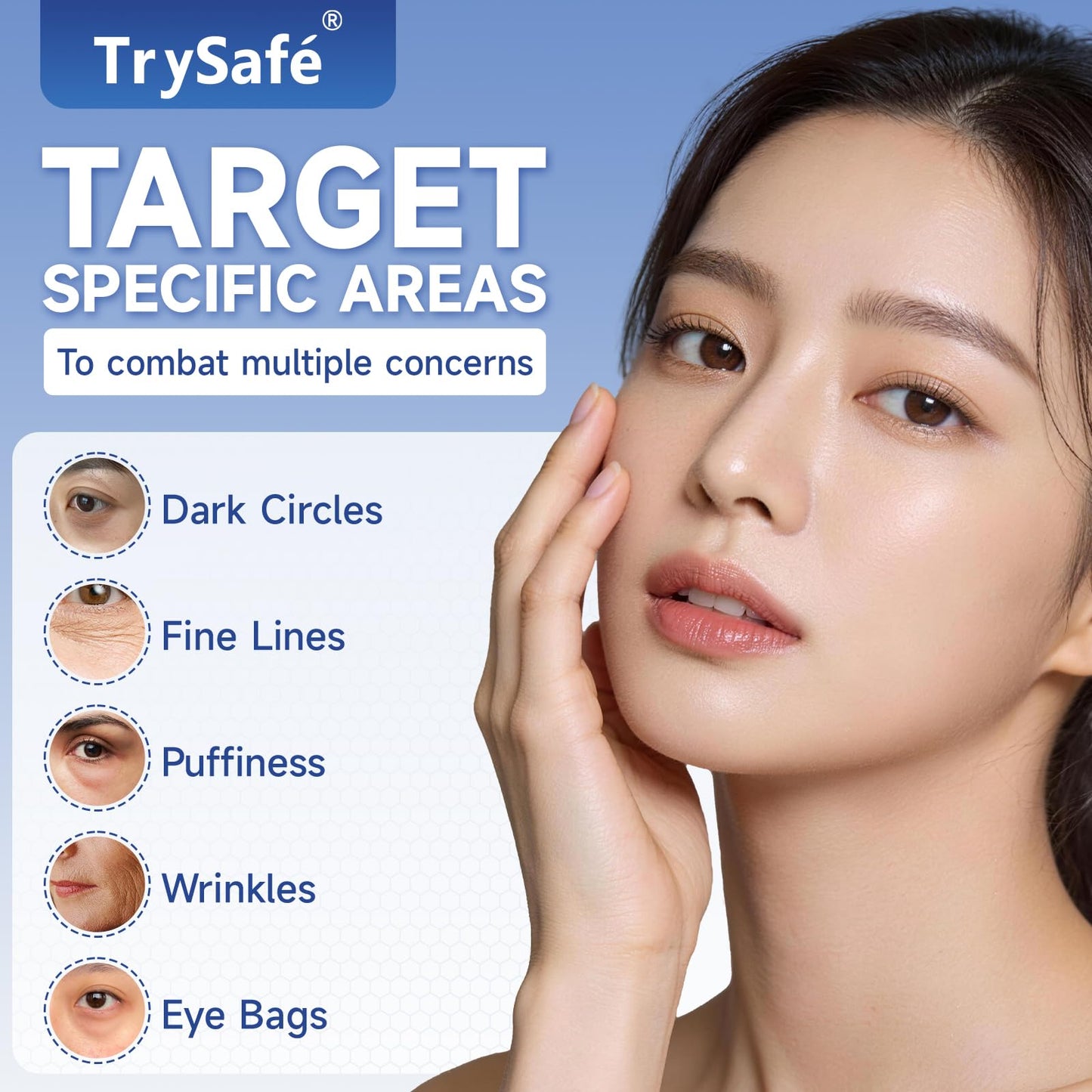 8 pairs PDRN &Calcium Micro Eye Patches, Under Eye Patches for Puffy eyes, Dark Circles & Wrinkle | Hyaluronic Acid, Kojic Acid, Collagen, Peptides, Vitamin C, Niacinamide - Korean Popular Eye Care